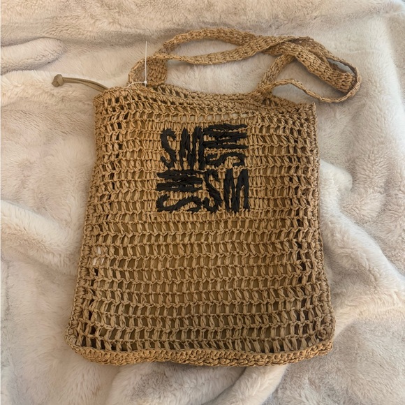 Handwoven Tan Tote Bag - Picture 2 of 5